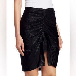 IRO Tirda black metallic mini skirt